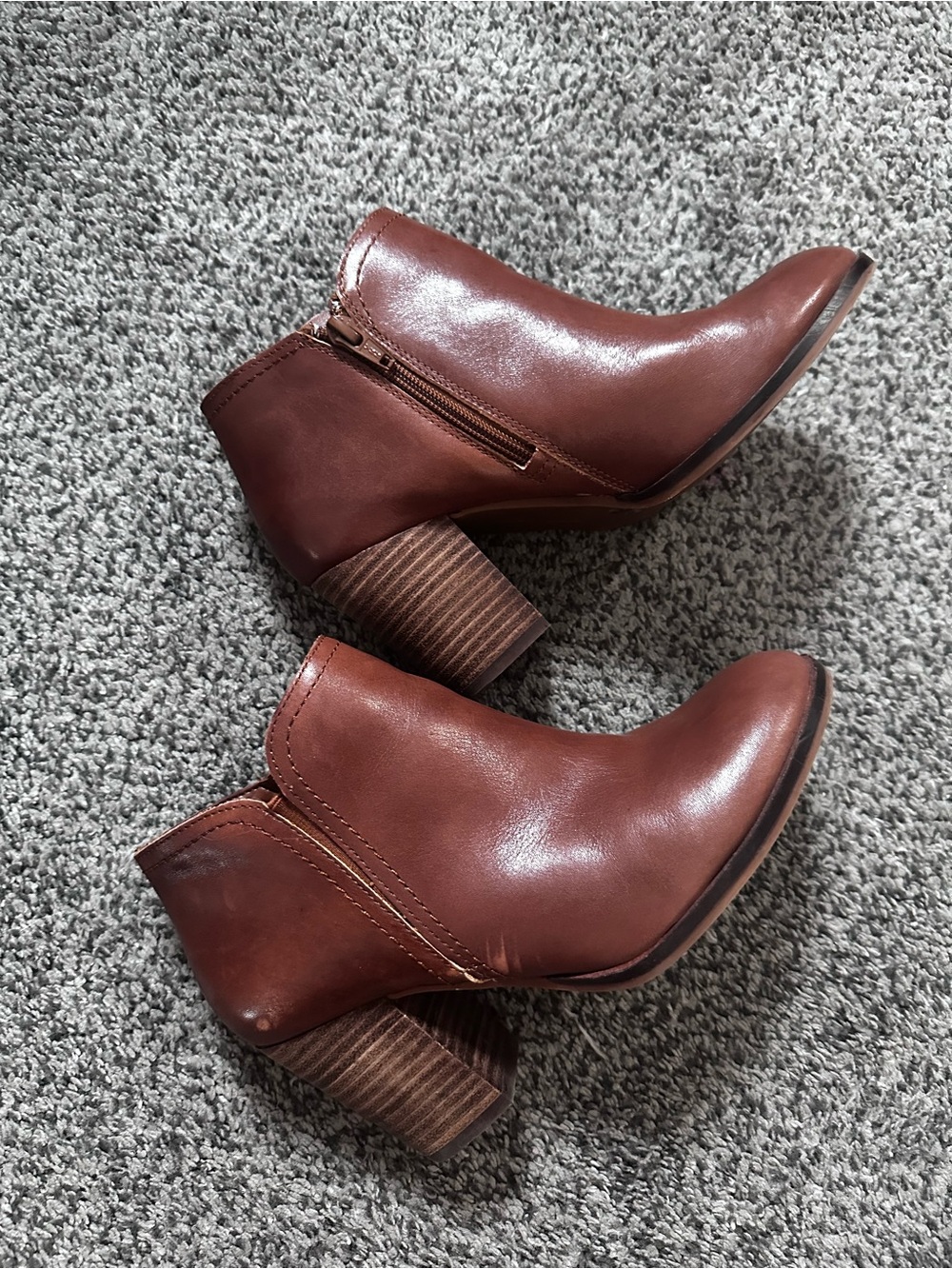Alex Marie Chestnut Brown Ankle Booties